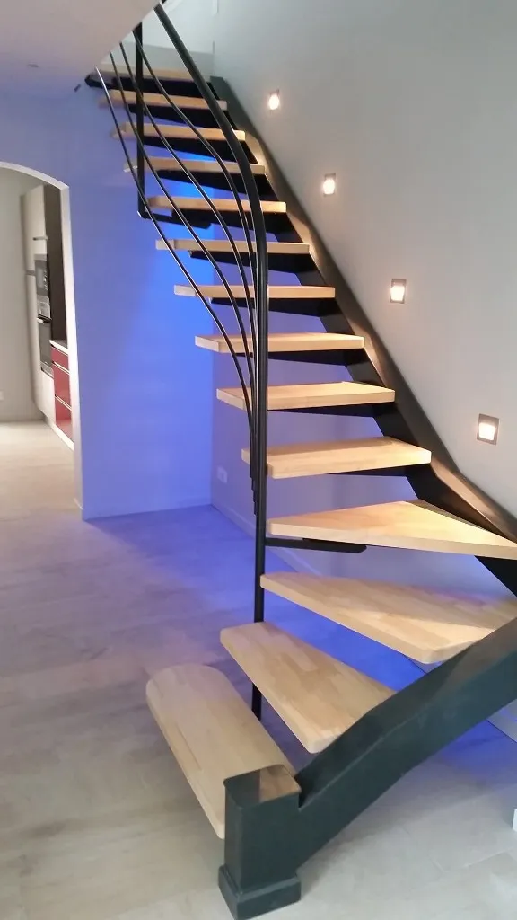 Escalier Quart-Tournant Limon Extérieur
